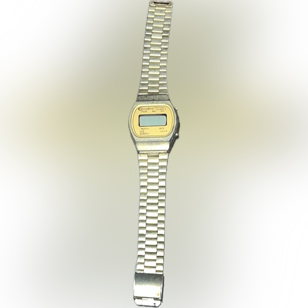 Vintage Curtis LCD Quartz Digital Watch - Made in HK (No Battery/Untested)